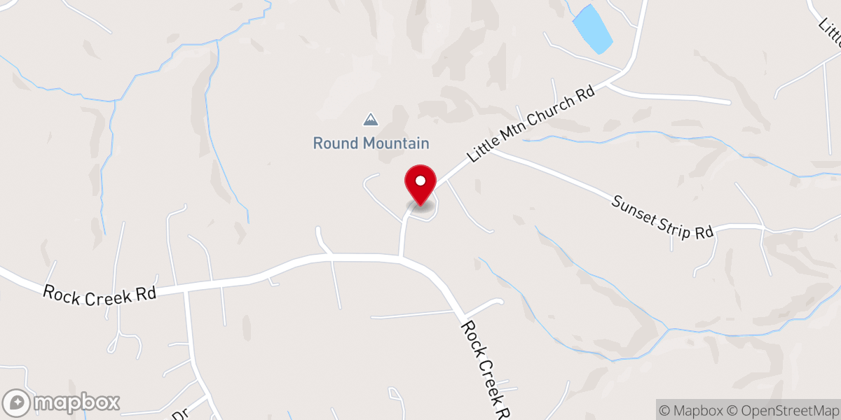 Map showing location of Little Mountain Baptist Church