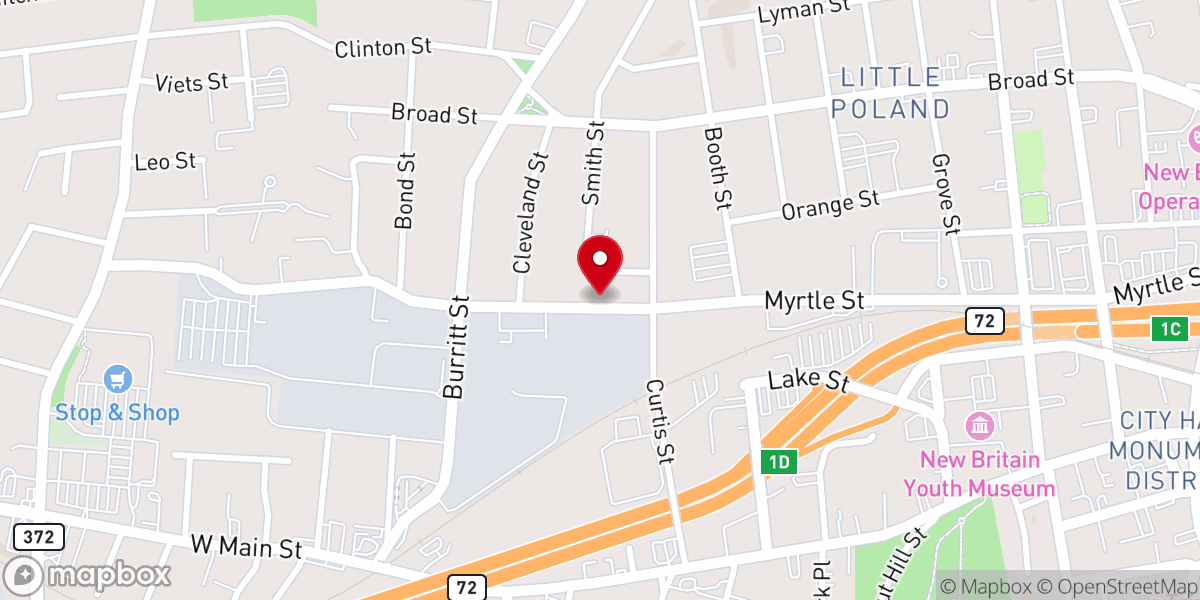 Map showing location of Iglesia Sion Pentecostal