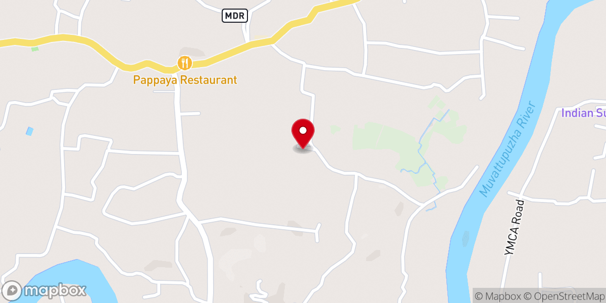 Map showing location of Christian Brethren Assembly Kadathy
