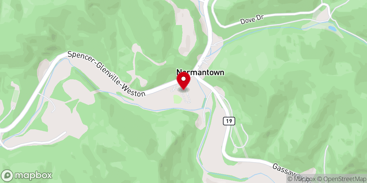 Map showing location of Normantown Historical Community Center