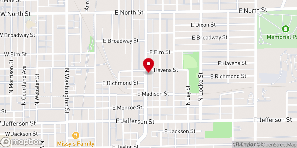 Map showing location of Wayman Chapel AME Church