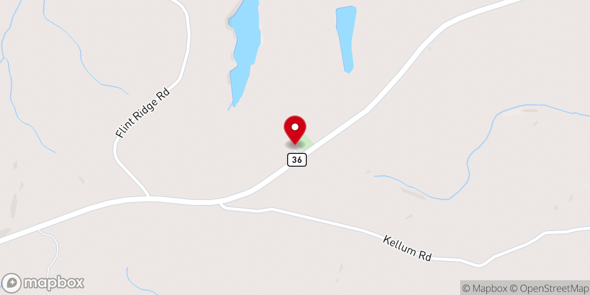 Map showing location of Matthew's Chapel