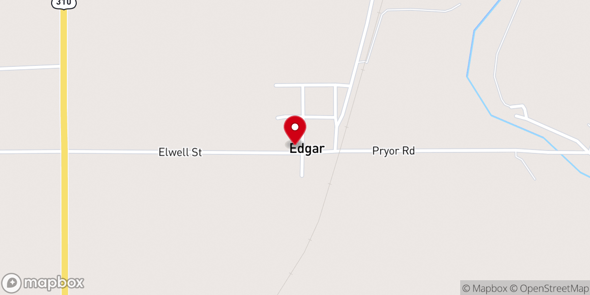 Map showing location of Edgar Bar Steakhouse