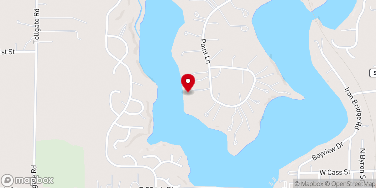 Map showing location of Stillwater Point Church