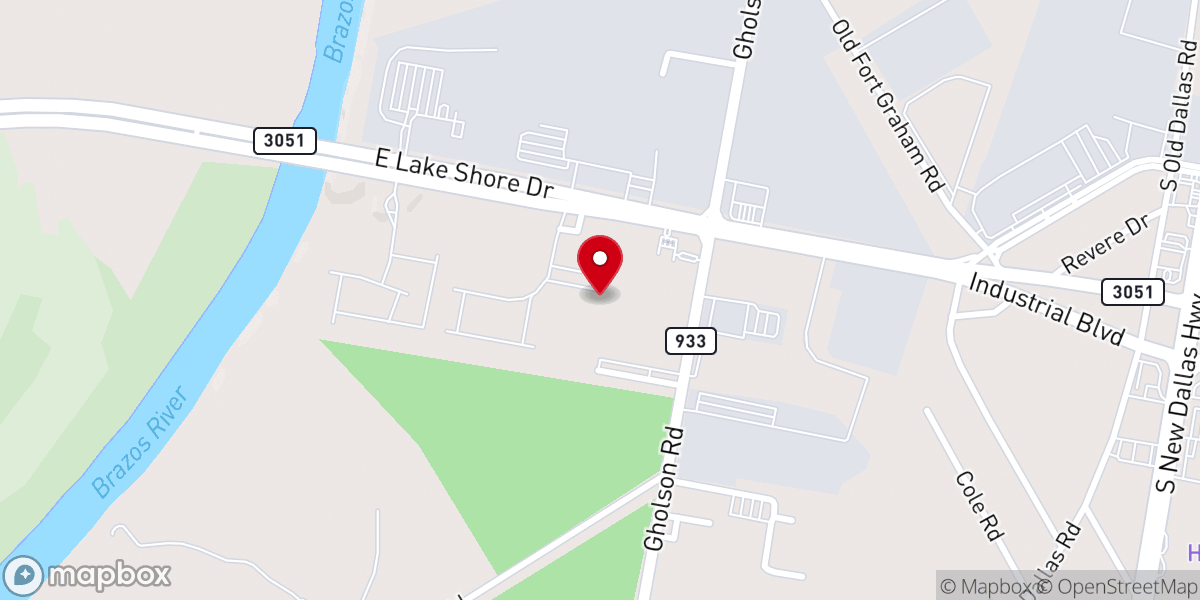 Map showing location of Waco Sovereign Grace Baptist Church