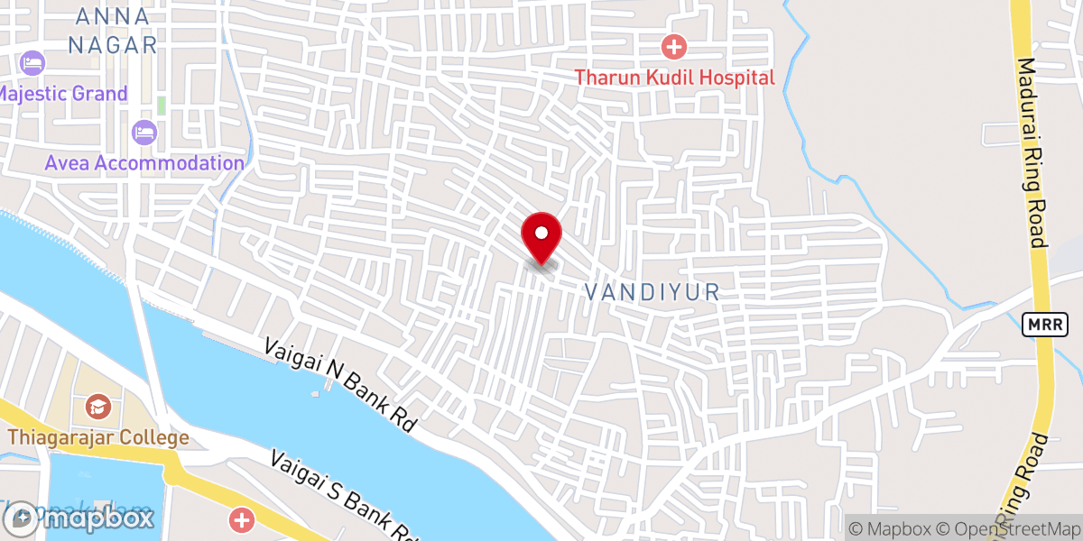 Map showing location of Madurai Church of Christ (Anna Nagar)