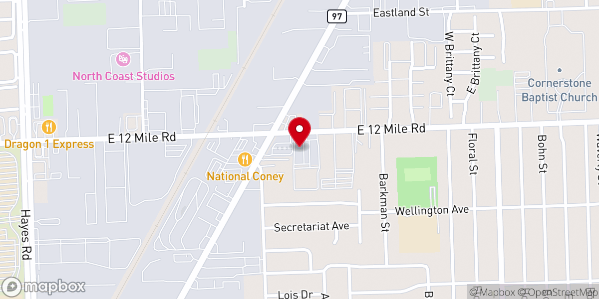 Map showing location of Calvary Chapel