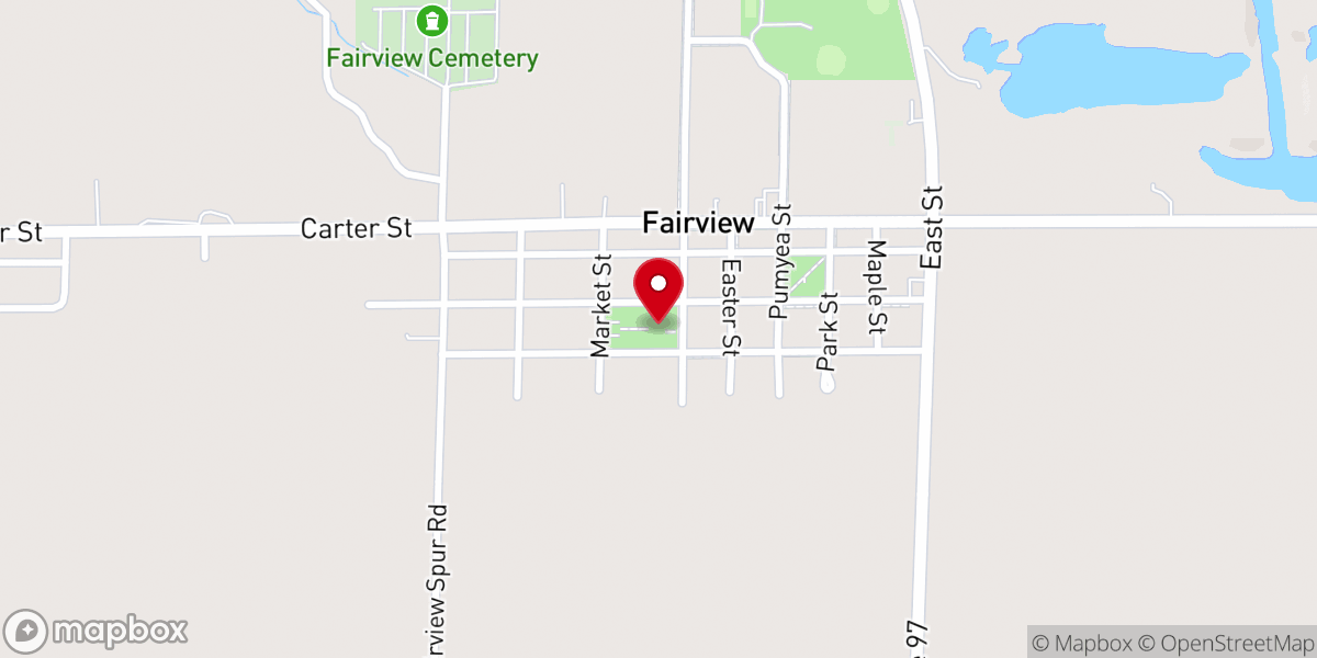 Map showing location of Fairview Reformed Church