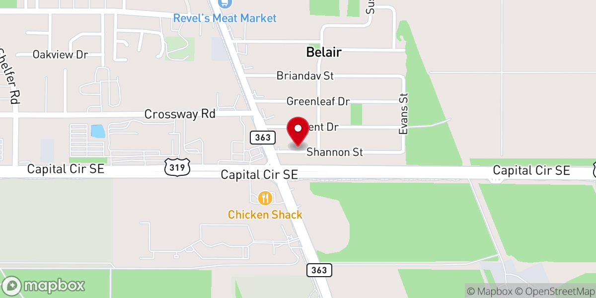 Map showing location of Good Shepherd Deliverance Temple