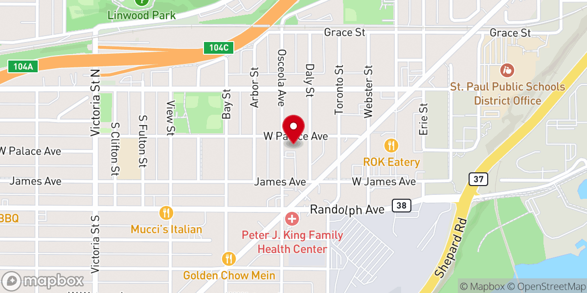 Map showing location of St Francis de Sales Catholic Church