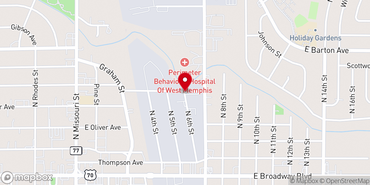 Map showing location of Marion Sunset Ch of God In Church