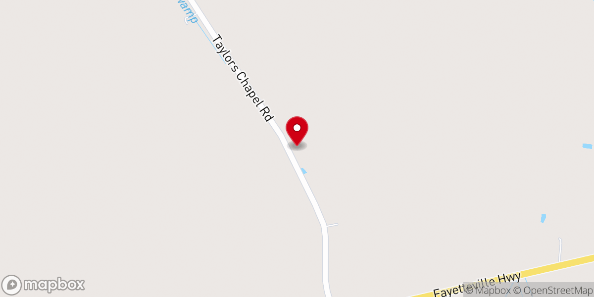 Map showing location of Taylors Chapel