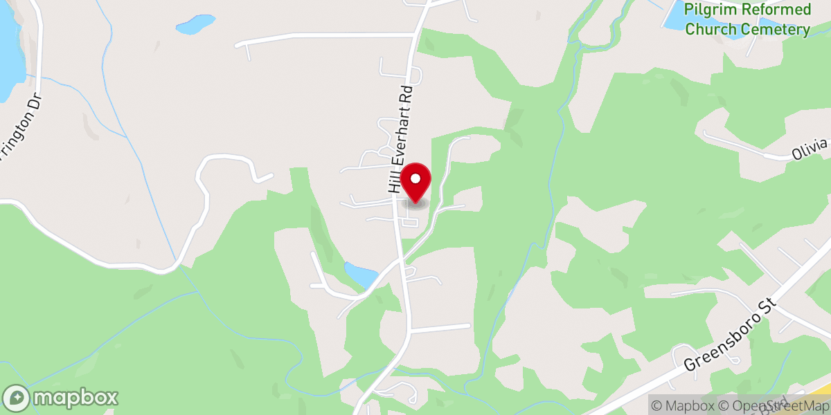 Map showing location of Gethsemane Baptist Church