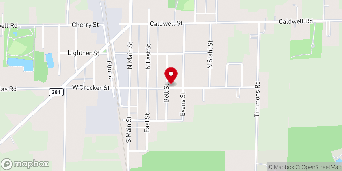 Map showing location of The Old Time Church