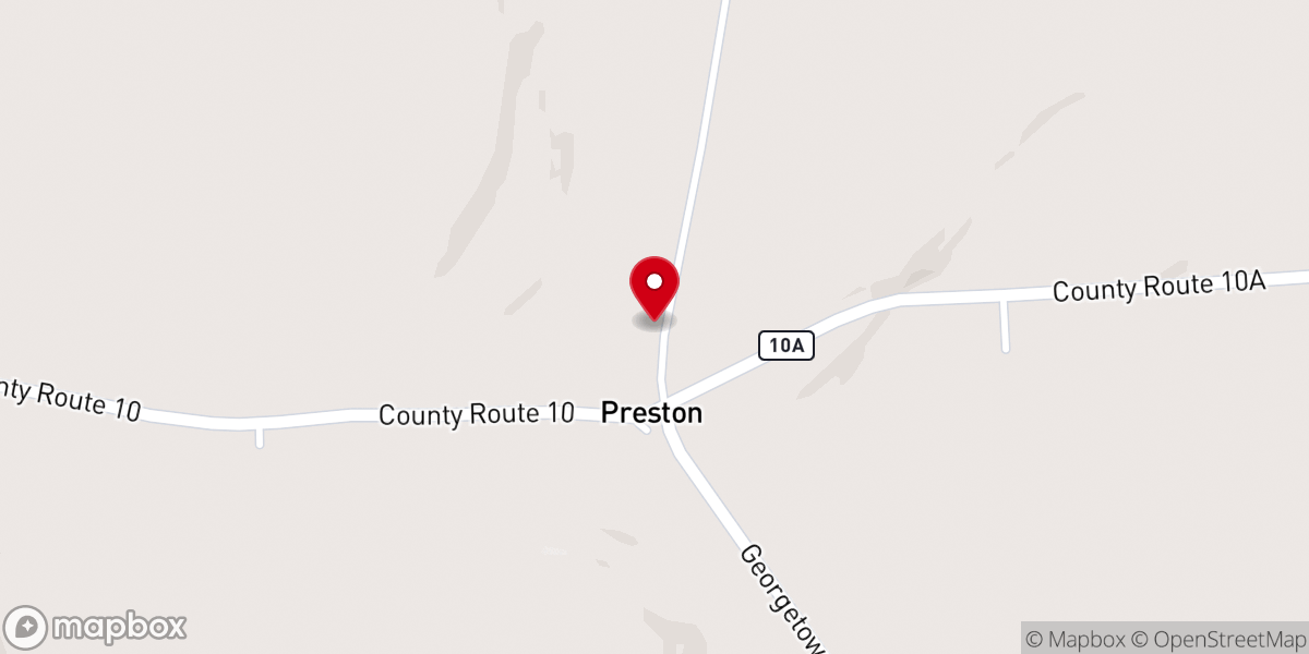 Map showing location of Preston United Methodist Church