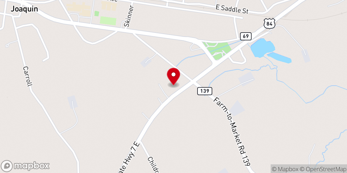 Map showing location of Bethlehem Missionary Baptist Church
