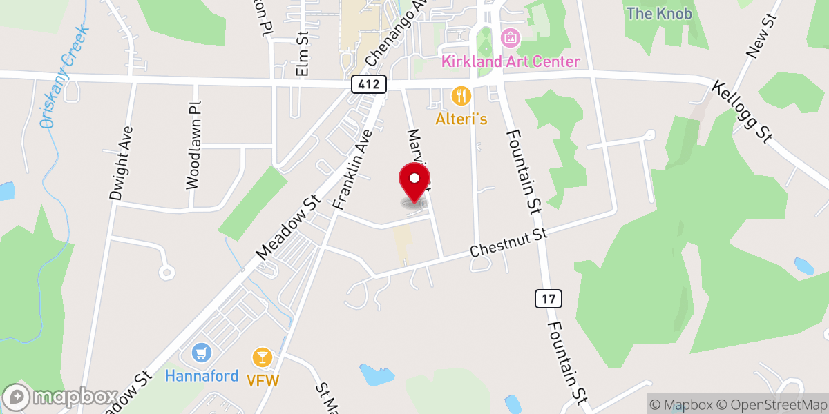 Map showing location of St. Mary Parish Church