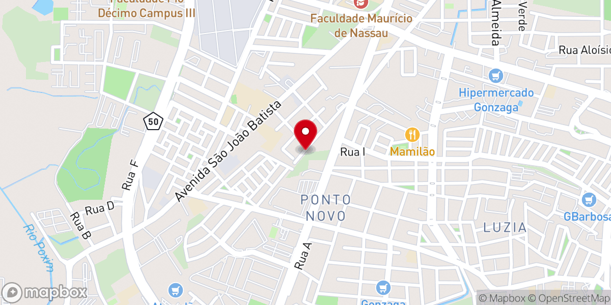 Map showing location of Igreja pentecostal Casa de oração