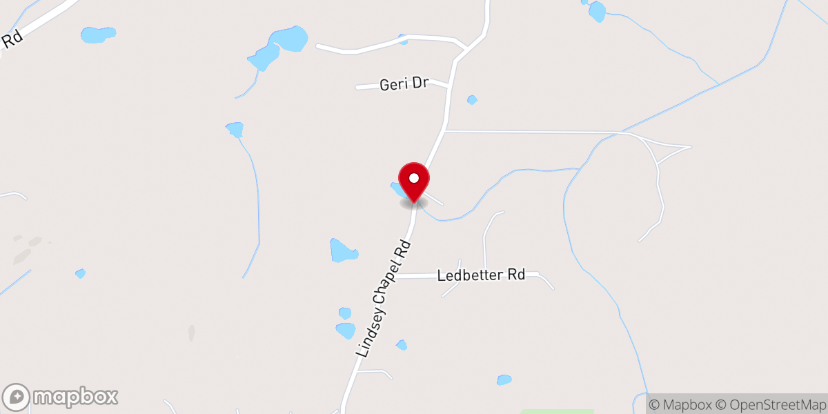 Map showing location of Lindsey Chapel UMC
