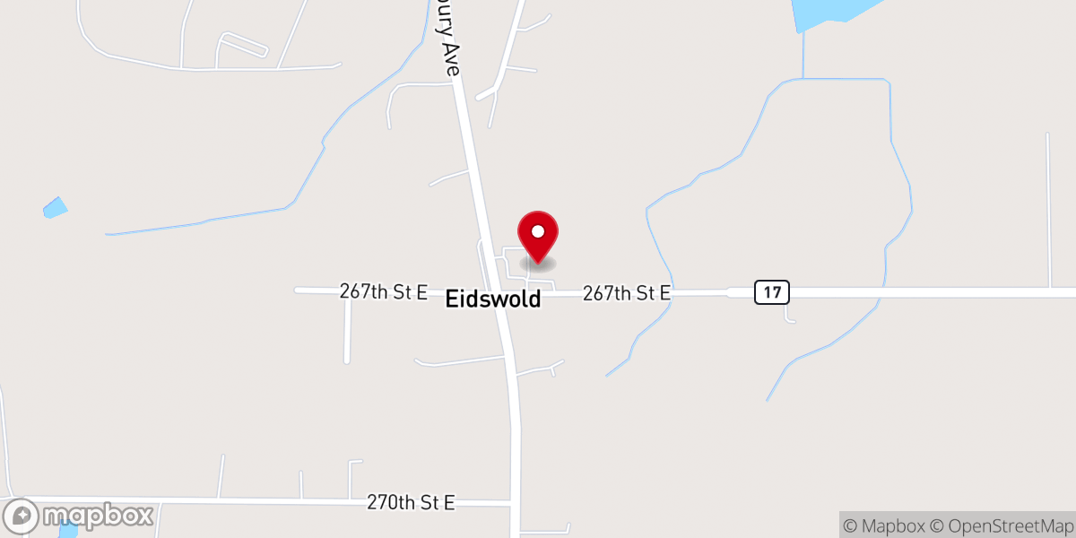 Map showing location of Christiania Lutheran ELCA