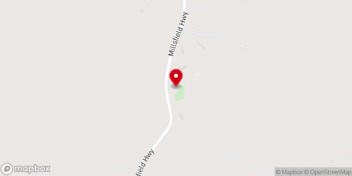 Map showing location of Hopewell C.P. Church