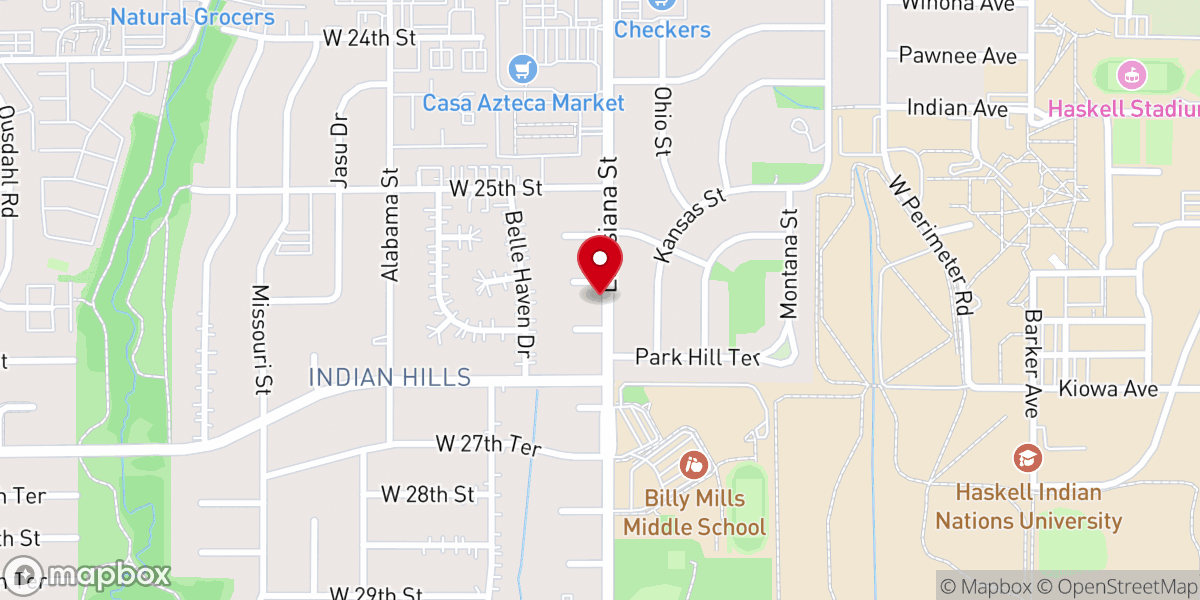 Map showing location of Lawrence Chinese Evangelical Church