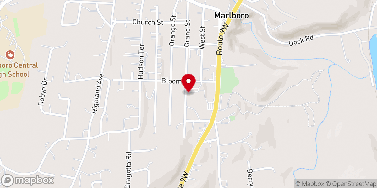 Map showing location of St. Mary’s Rectory and Chapel