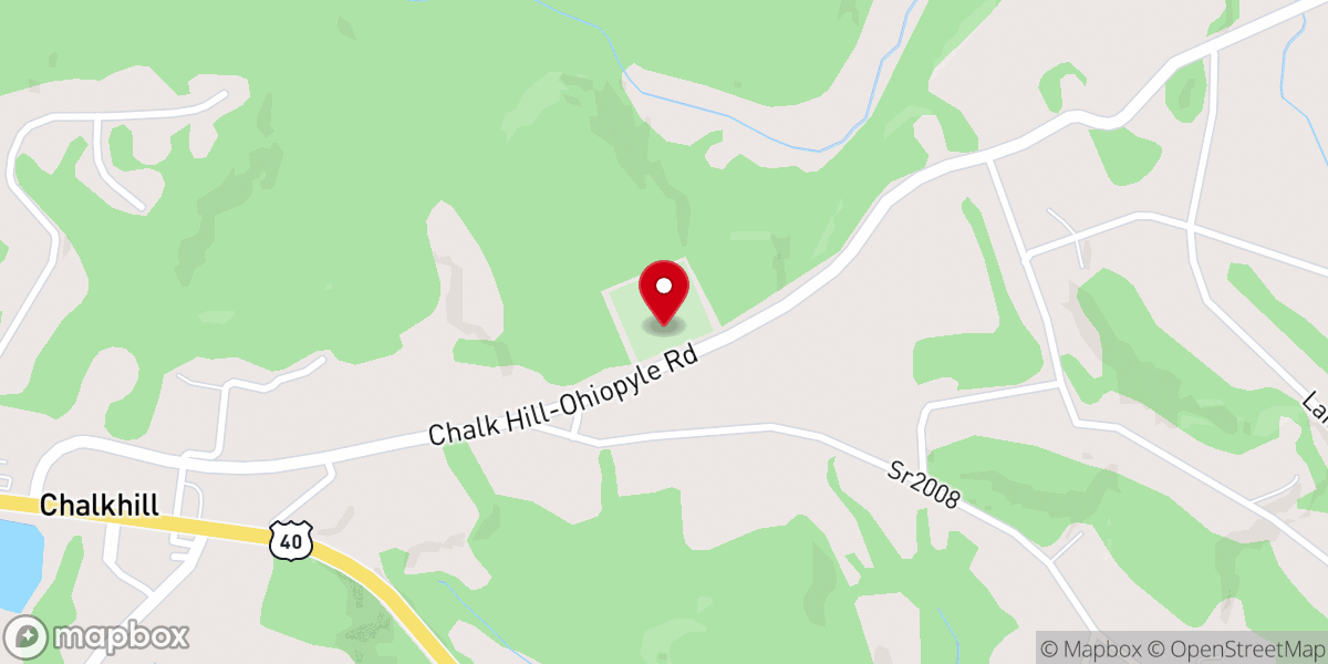 Map showing location of Christ's Chapel of St. Paul's Evangelical Lutheran Church