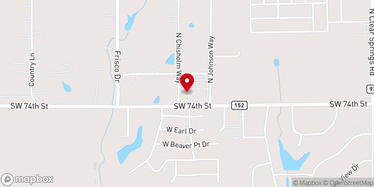 Map showing location of Chisholm Church