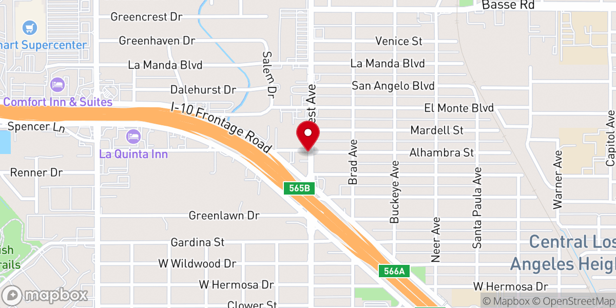 Map showing location of Church of Christ West Avenue