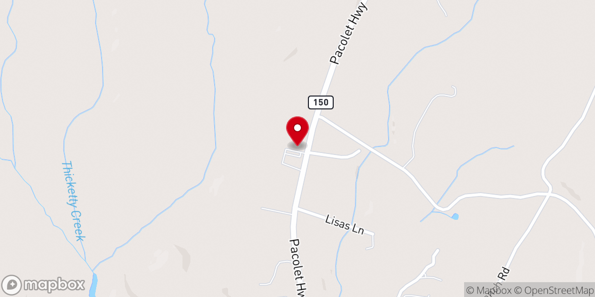 Map showing location of Silica Springs Baptist Church
