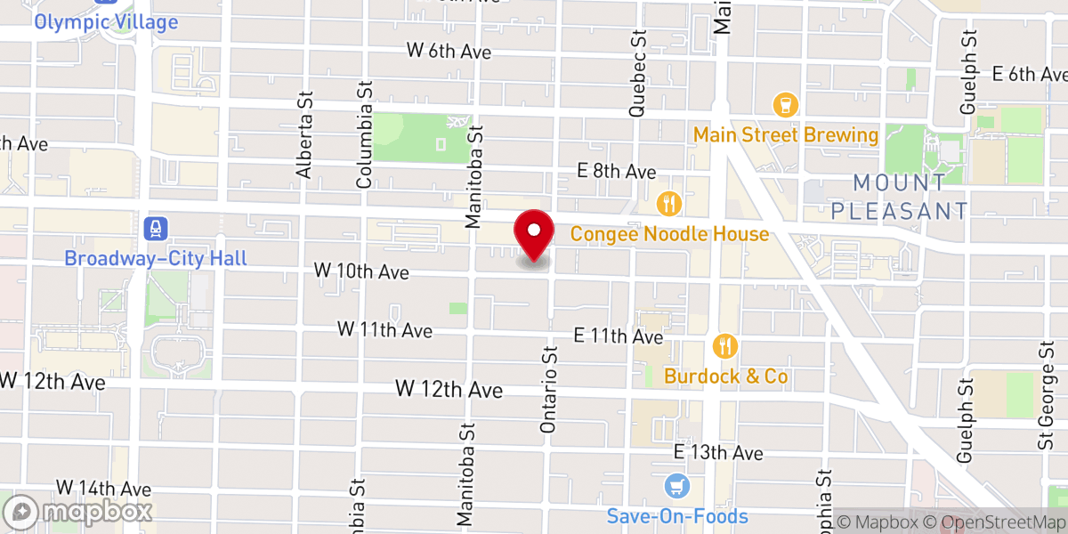 Map showing location of Tenth Church