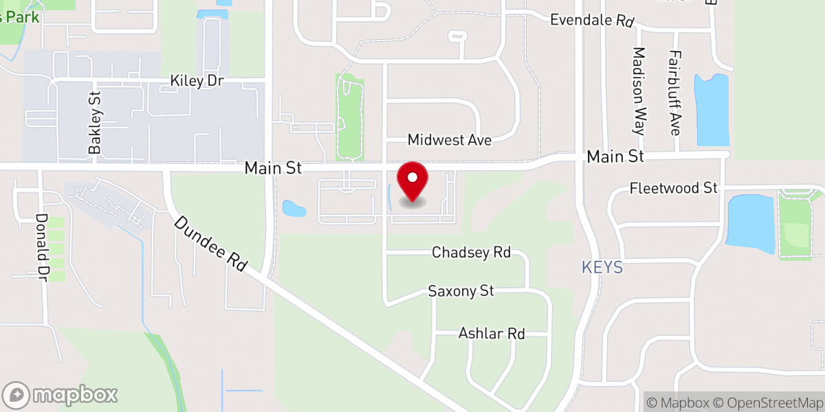 Map showing location of Shepherd of the Prairie Lutheran Church