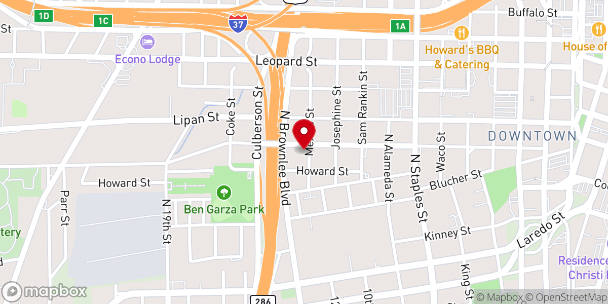 Map showing location of Mt Zion Baptist Church