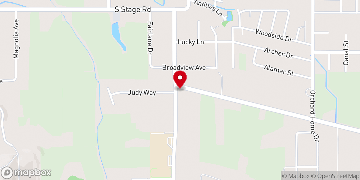 Map showing location of Trinity Bible Church