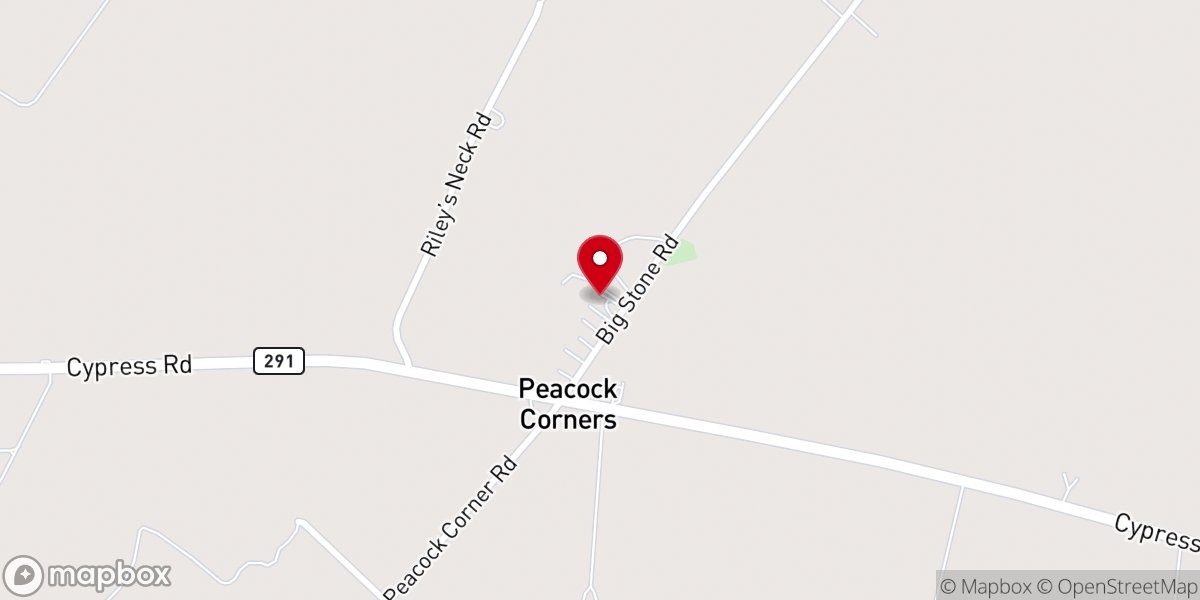 Map showing location of Graves Chapel UAME Church