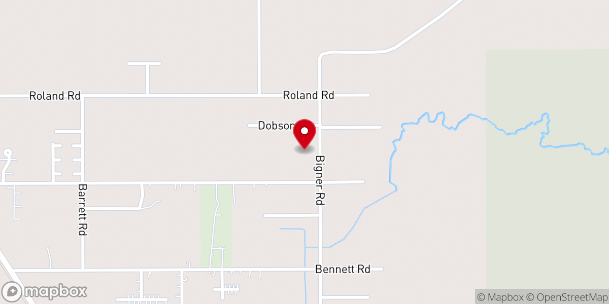 Map showing location of West Beulah Baptist Church