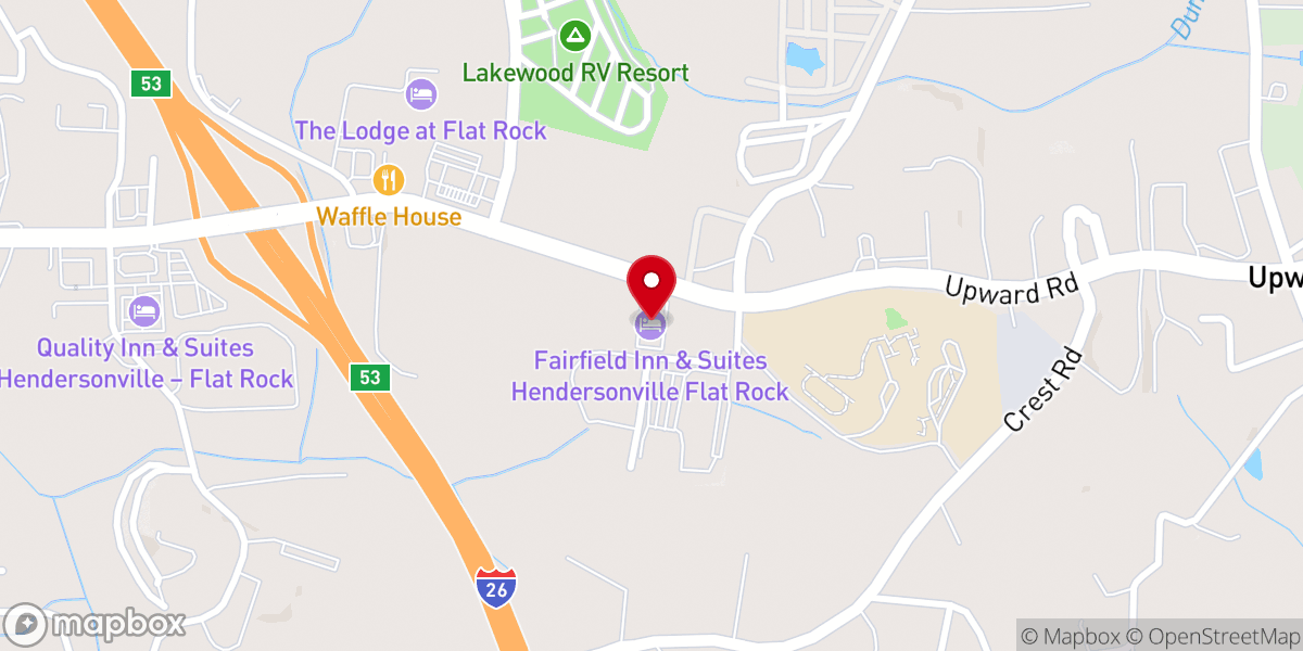 Map showing location of Fairfield by Marriott Inn & Suites Hendersonville Flat Rock