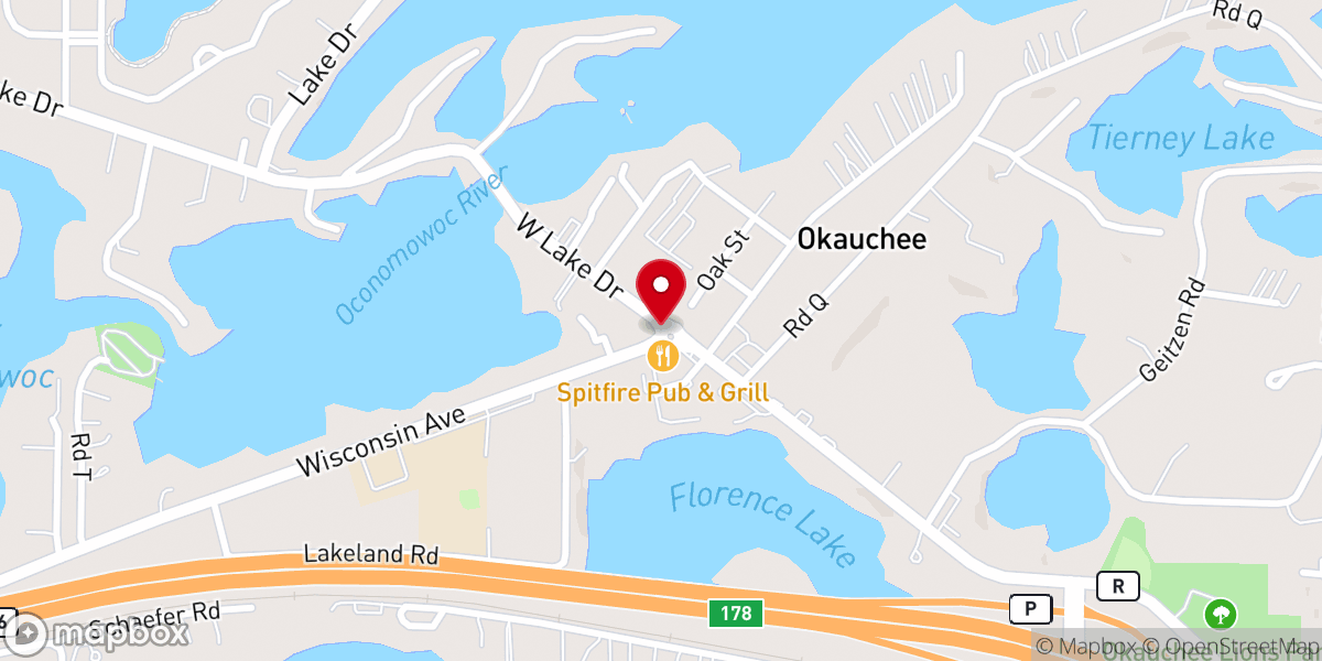 Map showing location of Oconomowoc