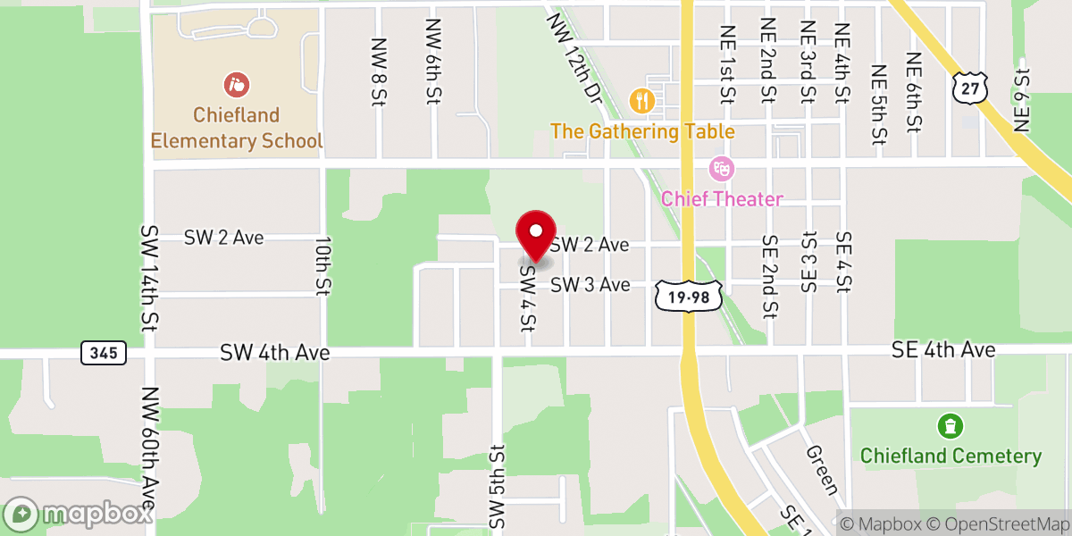 Map showing location of Potter's House Exalting