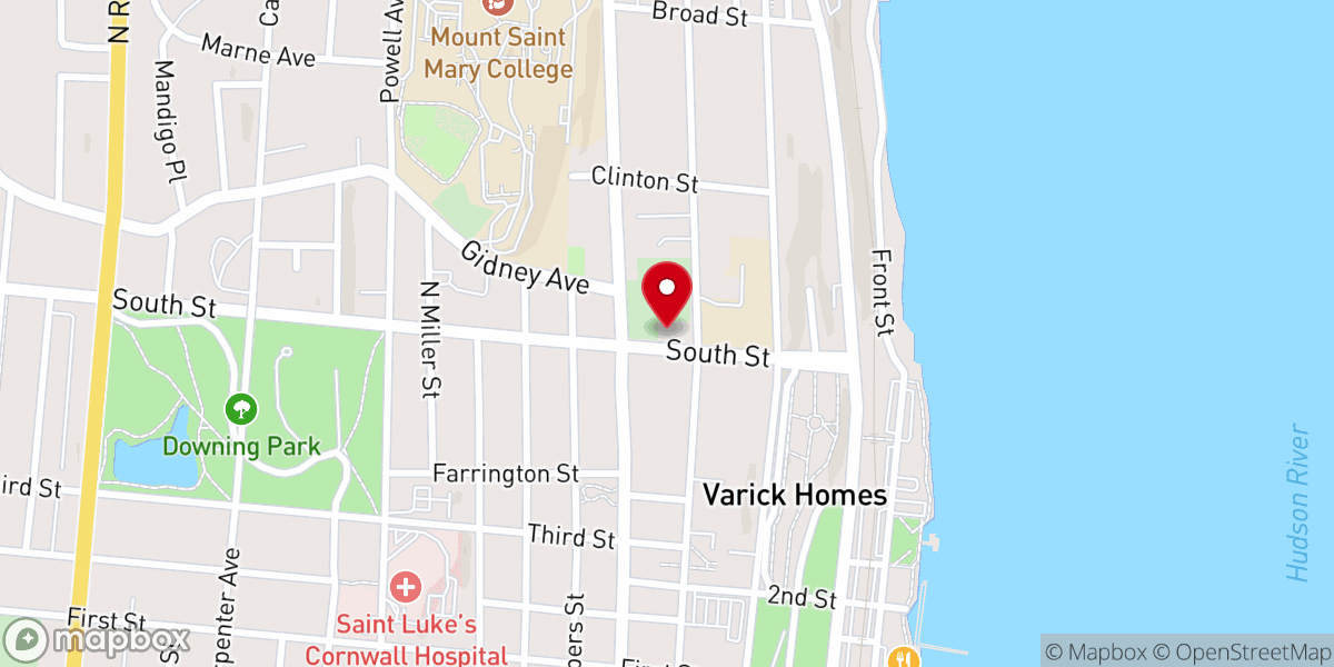Map showing location of Calvary Presbyterian Church