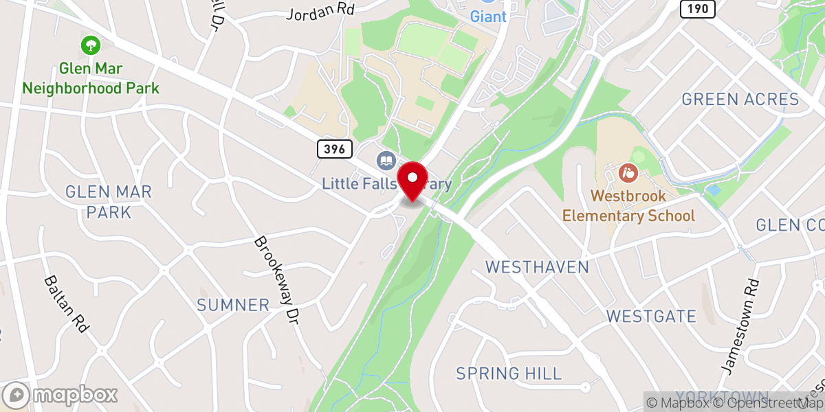 Map showing location of St. Dunstan's Episcopal Church