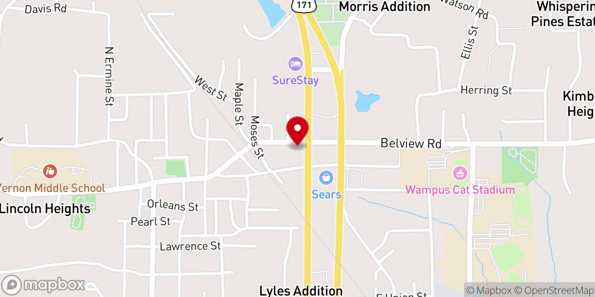 Map showing location of Johnson Temple Church Of God