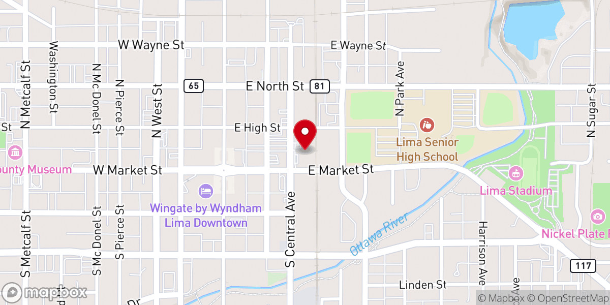 Map showing location of House of Prayer Lima