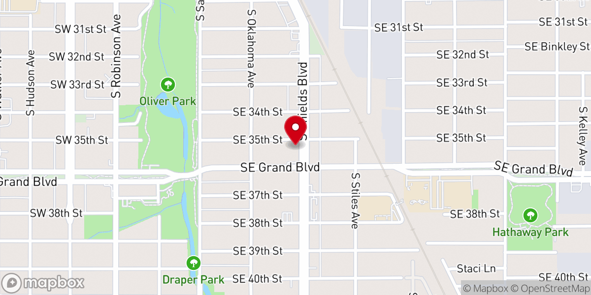 Map showing location of Grace Gospel Chapel