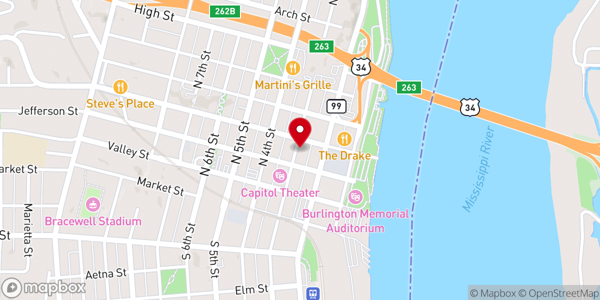 Map showing location of Hope Community Church