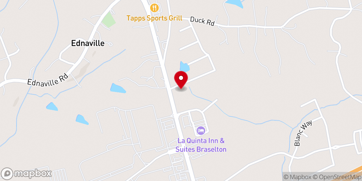 Map showing location of Iglesia Monte Sinaí Braselton