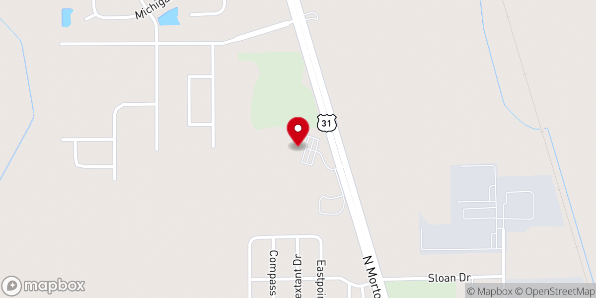 Map showing location of Turning Point Church