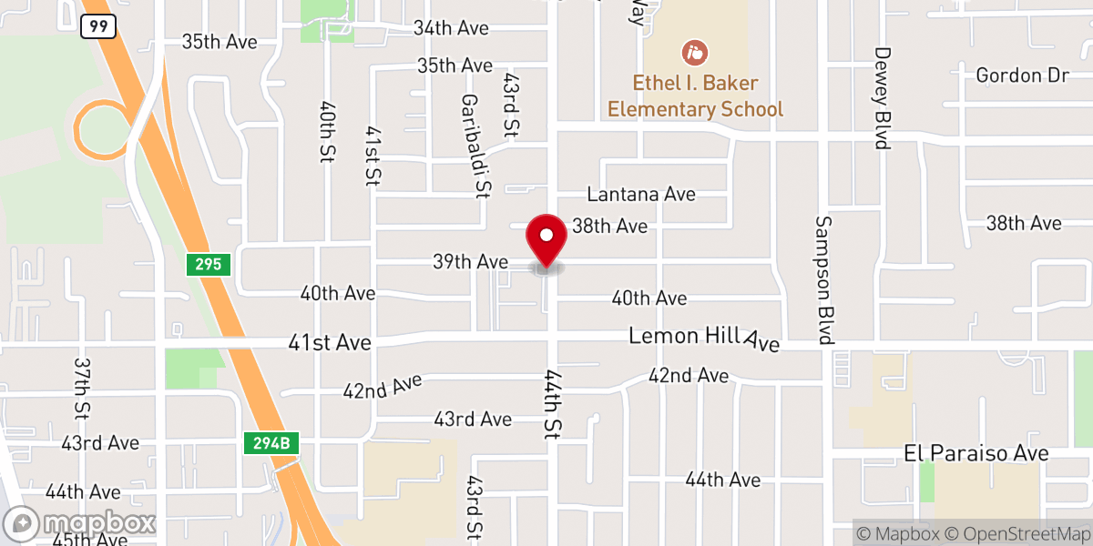 Map showing location of Emanuel United Methodist Church