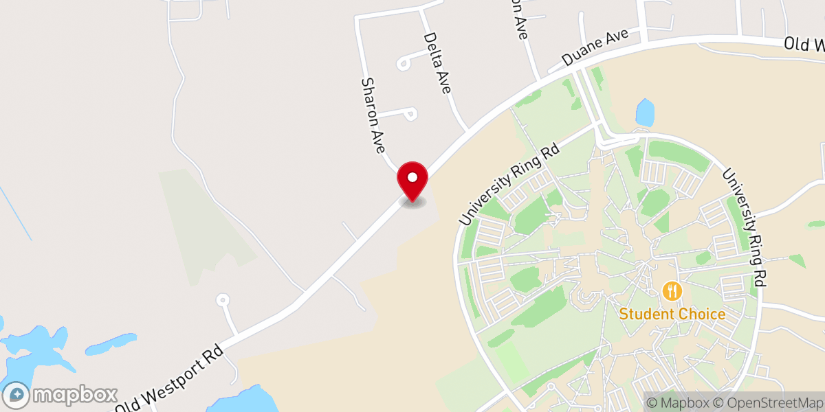 Map showing location of Diocese of Fall River Office for Campus Ministry